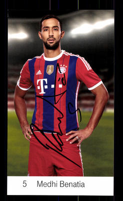 Medhi Benatia Autogrammkarte Bayern München 2014-15 Original Signiert
