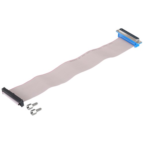 40 Pin Flachbandkabel Grau DB37 Stecker auf FC-40P 2,54 mm Steigung 30 cm Länge - Bild 1 von 1