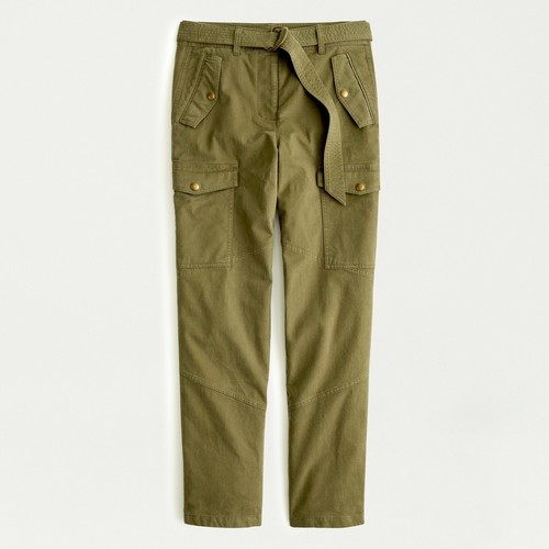 J CREW Olive Green Straight Leg Belted 