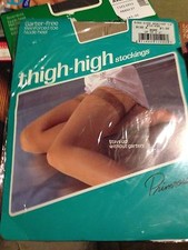 Exciting Vintage Primrose nude nylon thigh high stockings size a