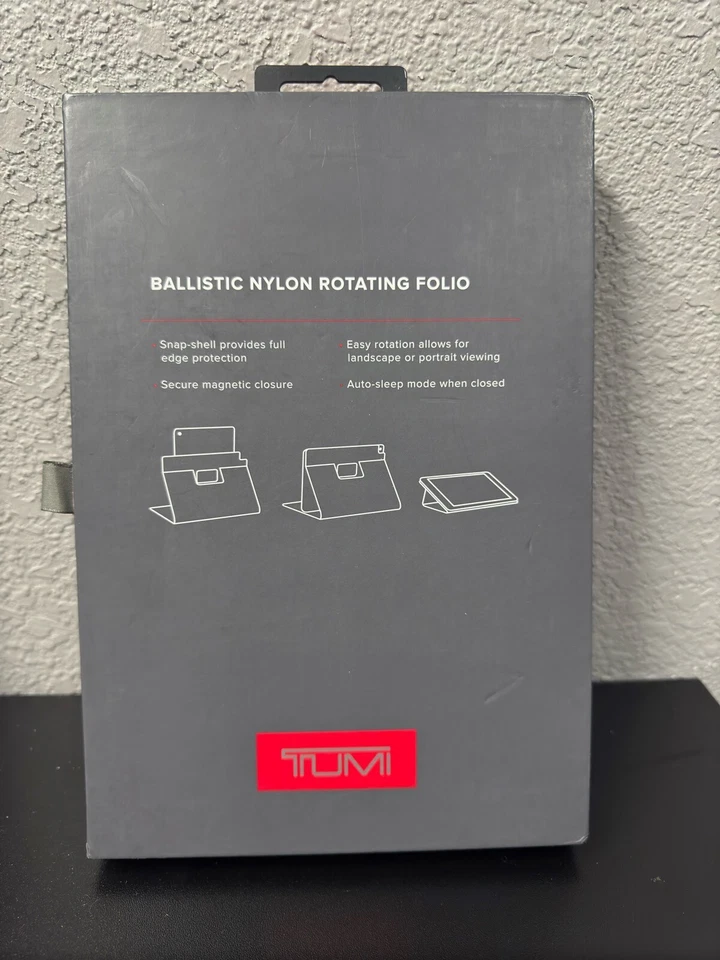 Funda tipo folio giratoria de nailon balístico TUMI iPad Air 2 - 9,7" roja - NUEVA Foto 2 de 2