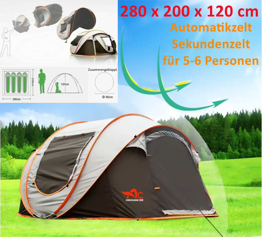 Tienda 5-6 personas automática segunda tienda tienda tienda familiar camping regalo de Navidad