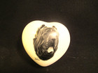 Wonderful Porcelain Neapolitan Mastiff Heart Shaped Box