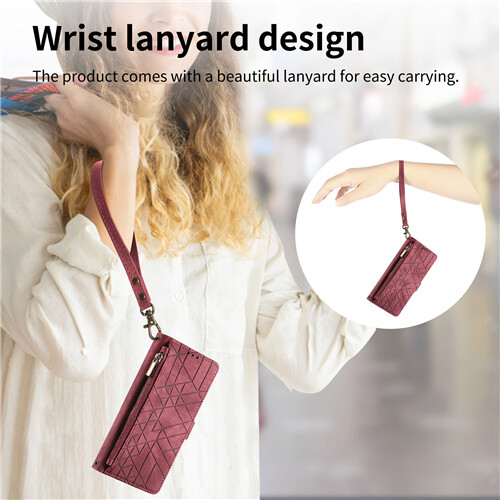 For iPhone 16 Plus 15 14 13 12 11 Pro Max XS Zip Leather Wallet Cover Flip Case - Bild 13 von 23