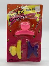 Vintage NOS Rock N Roll Jackie Hair Clips Ja-Ru No 1614 Retro 80s Colorful New