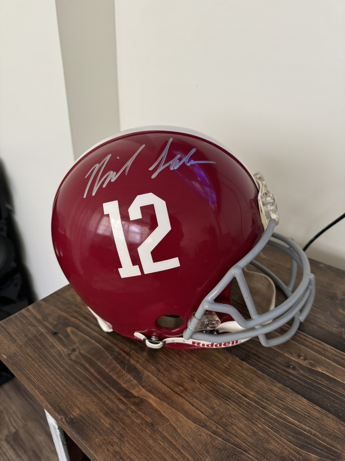 Nick Saban Autographed Signed Alabama Crimson Tide football Helmet 