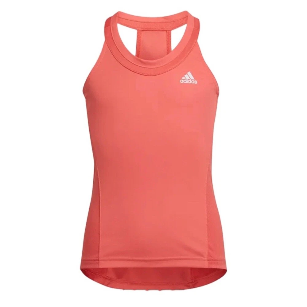 Adidas Girls Club Tennis Tank Top in Semi Turbo White XL