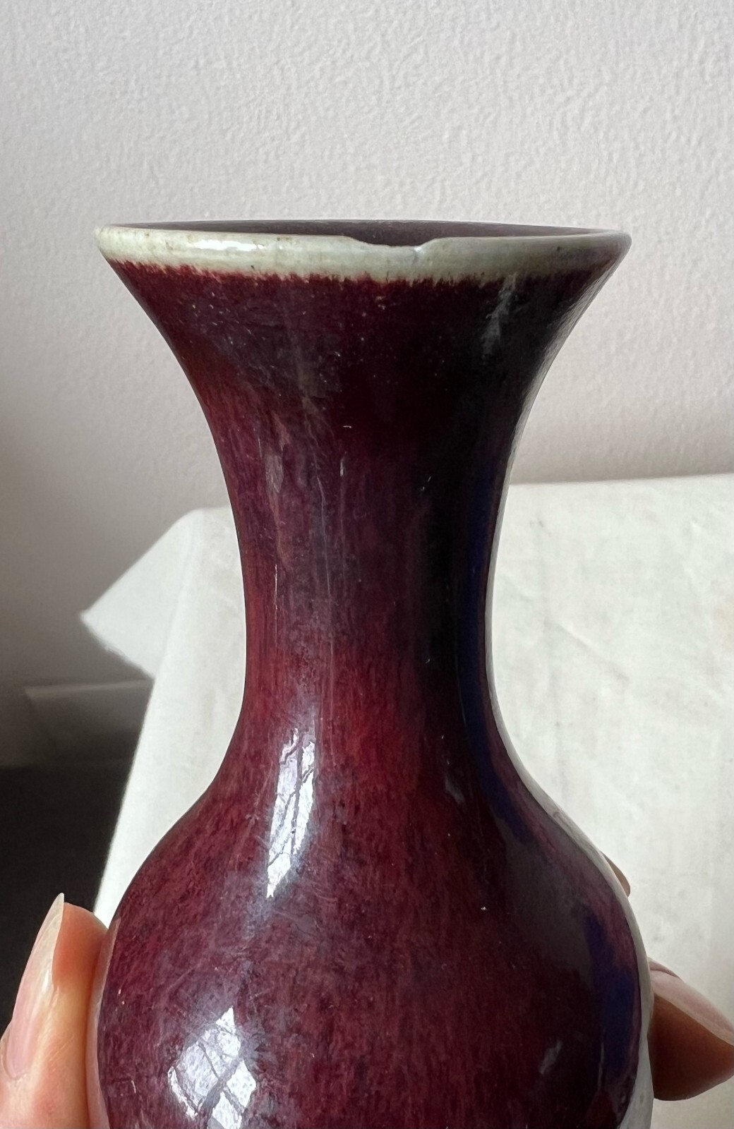 Antique Chinese Blood Red Porcelain Vase. Qing Kangxi Period. eBay