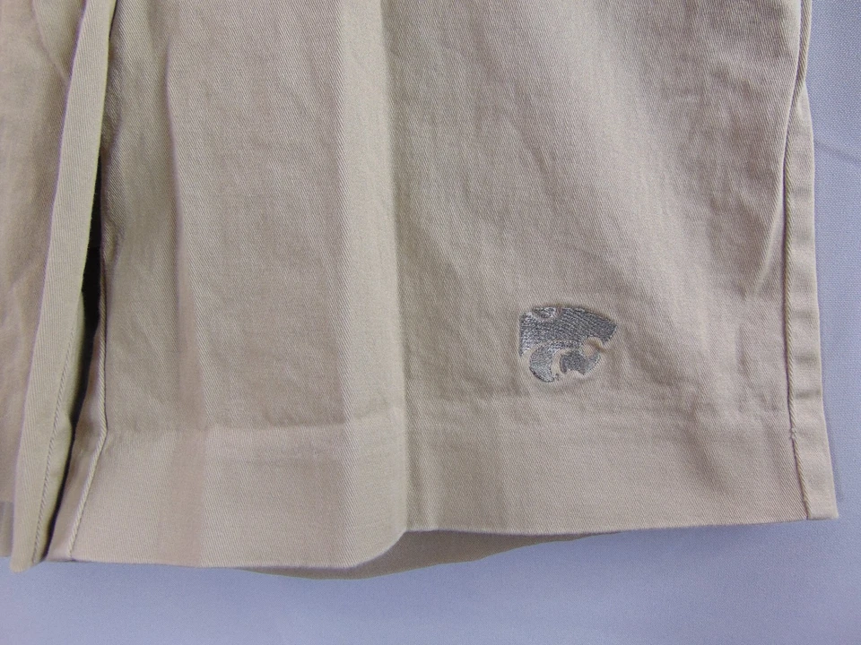 Cutter Buck Women's 8 Khaki KSU K State Embroidered Wildcats Logo Casual Shorts - Image 3 of 4