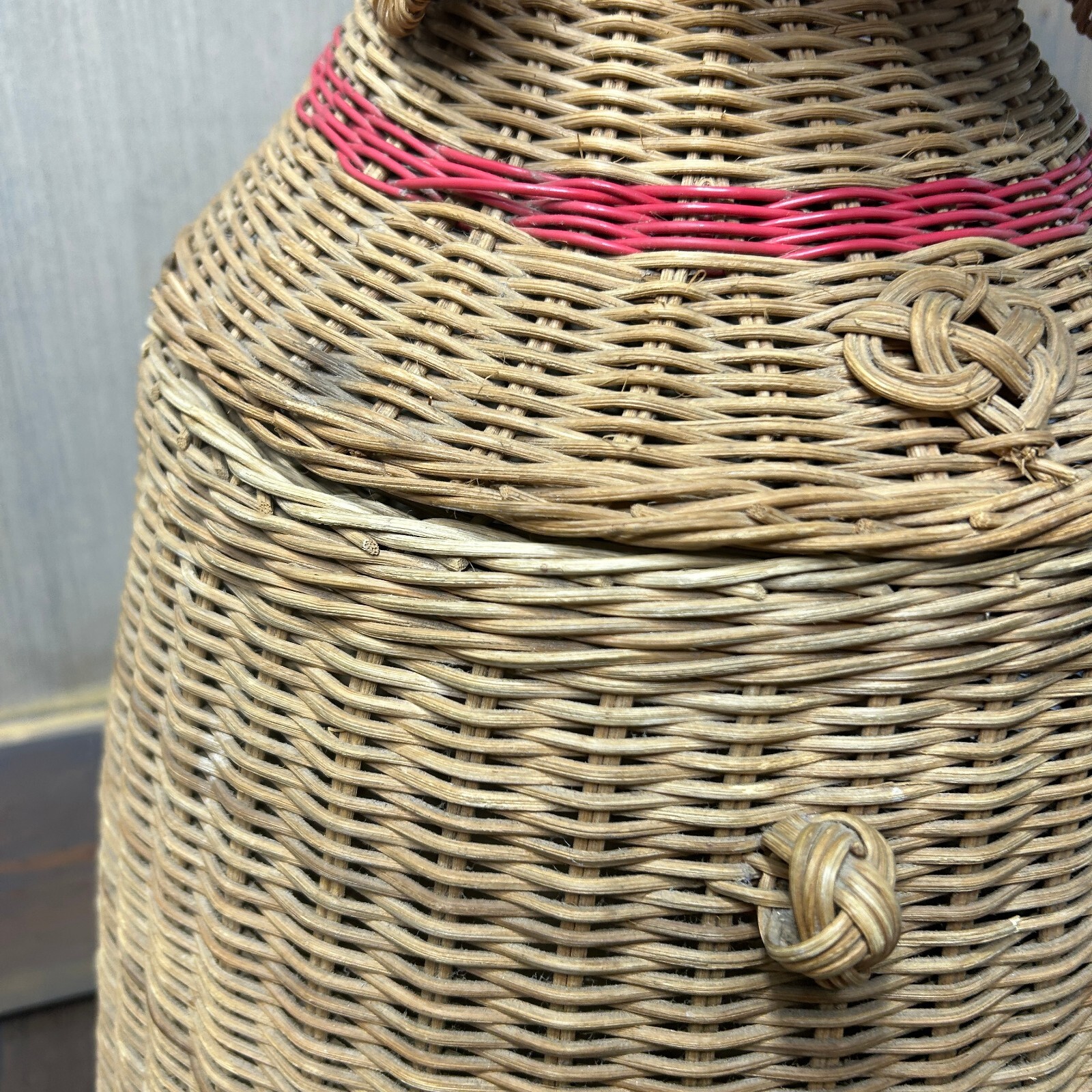 Wicker Dog Basket Hamper Retriever Vintage Large Boho Decor eBay