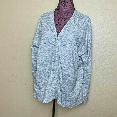 CAbi Sz M Marble Gray Snap Front 