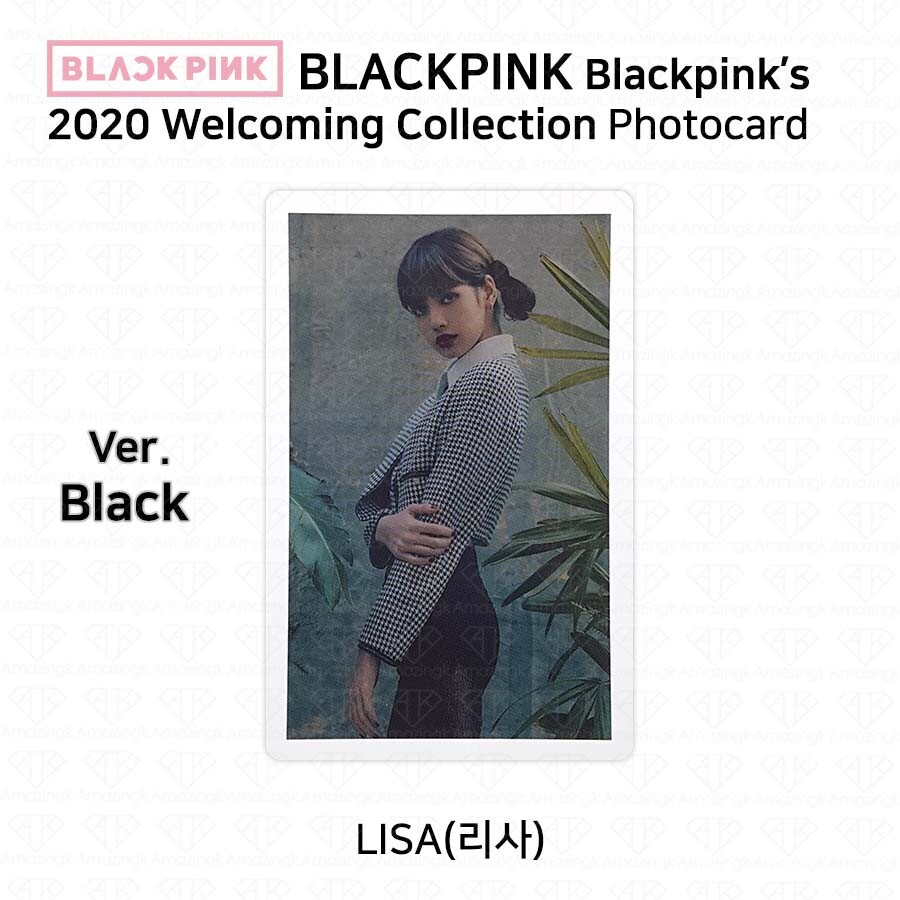 BLACK PINK's 2020 Welcoming Collection Photocard Black Red