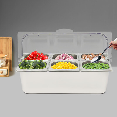 For Fruit Beef Party Buffet Cooling Ice Food Dishes Display Plate Case With Lid