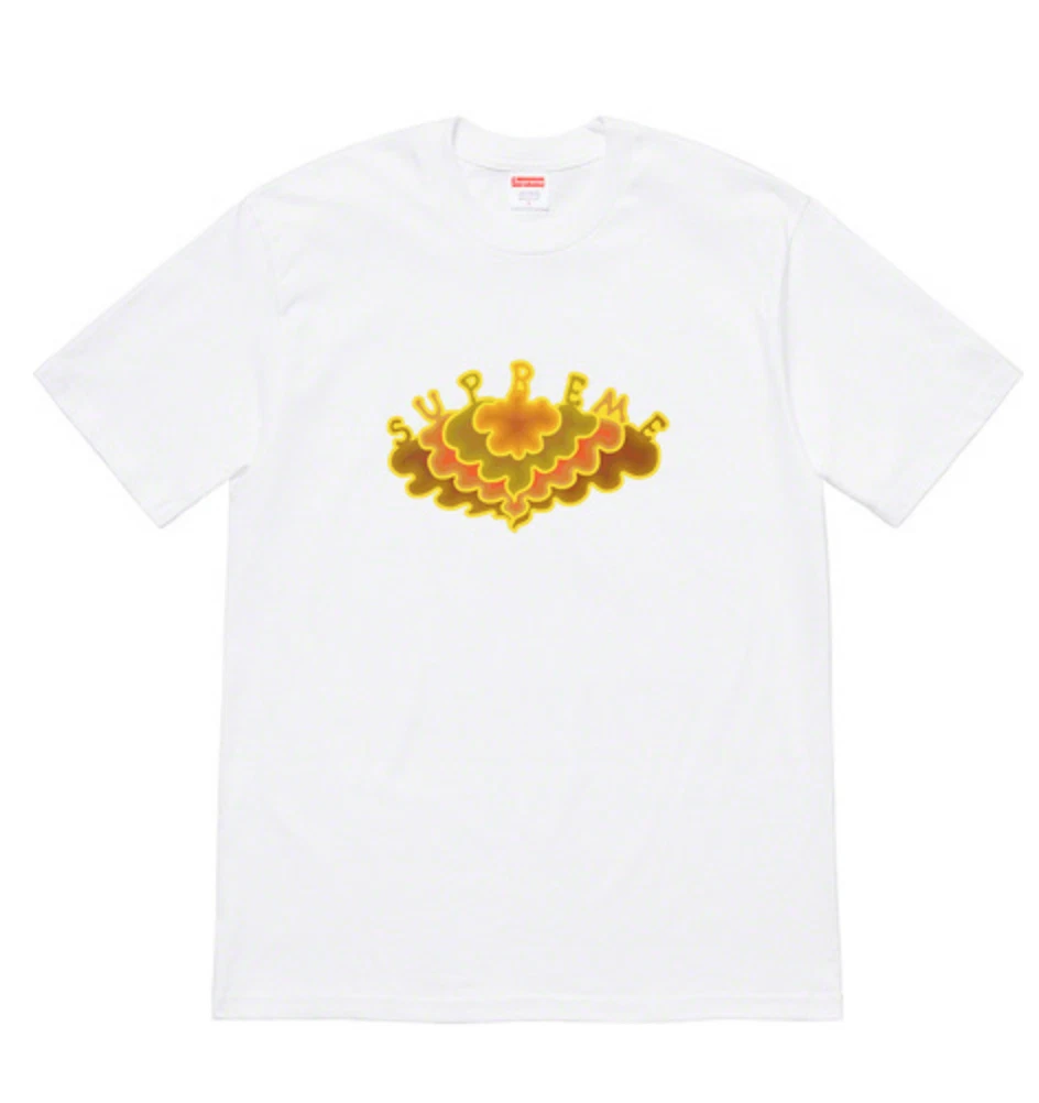 Tee shirt blanc Supreme Cloud taille Medium M   SS19   Semaine 18
