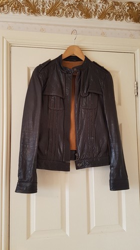 hugo boss orange leather jacket