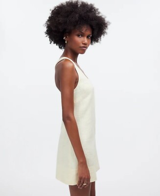 navy blue dress for baby girl Madewell Cross Back A-Line Linen Minidress In Rouge - 45% Off main image 1