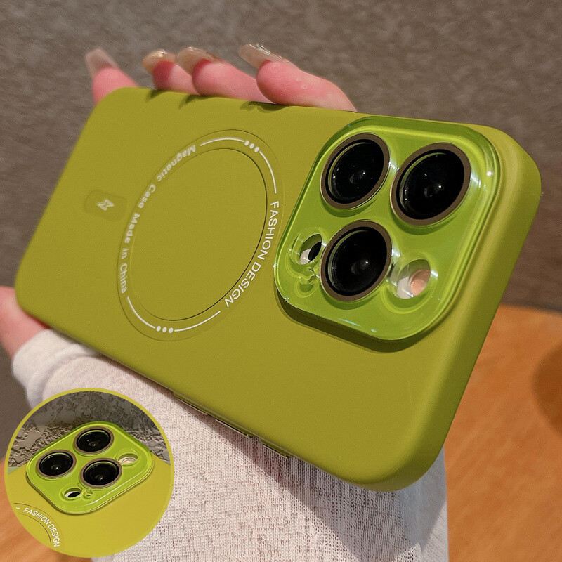 Softcase Iphone 11 Pro Max Magsafe Yellow Leather Iphone 12 Case