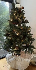 Frontgate 4’ Christmas Tree - Lighted & Decorated (New) - Stake Tree (Outdoor)