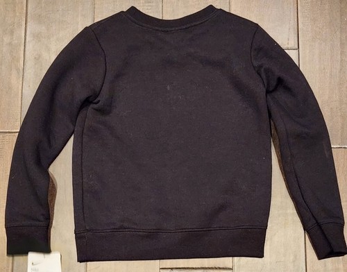 NEW Boys Nike Black Swoosh Crewneck Camo Logo Sweatshirt - Size 5 - Picture 4 of 4