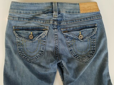 True Religion Brand Jeans Size 30x33 Billy? Made USA Medium Blue 