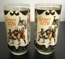 VTG Coca Cola Spirit Glasses 1776 Heritage Collector Series Minutemen Valley For