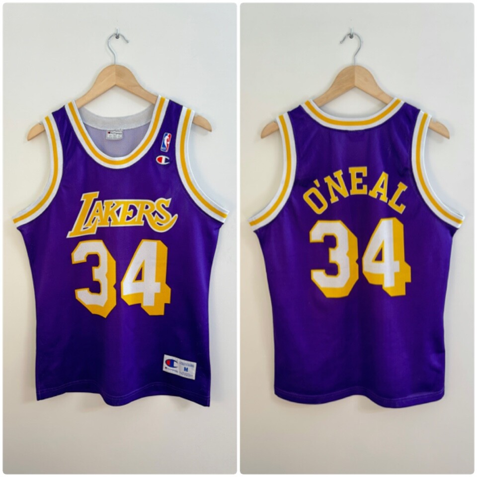 NBA Los Angeles Lakers Shaquille O'Neal Shaq Champion Purple