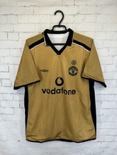 MANCHESTER UNITED 2001 2002 DOUBLE SIDED VINTAGE RETRO FOOTBALL SHIRT JERSEY