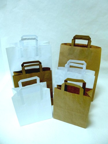 50 St. Papiertragetaschen 26x14x30cm braun Tragetaschen Papiertüten Papierbeutel - Bild 2 von 3