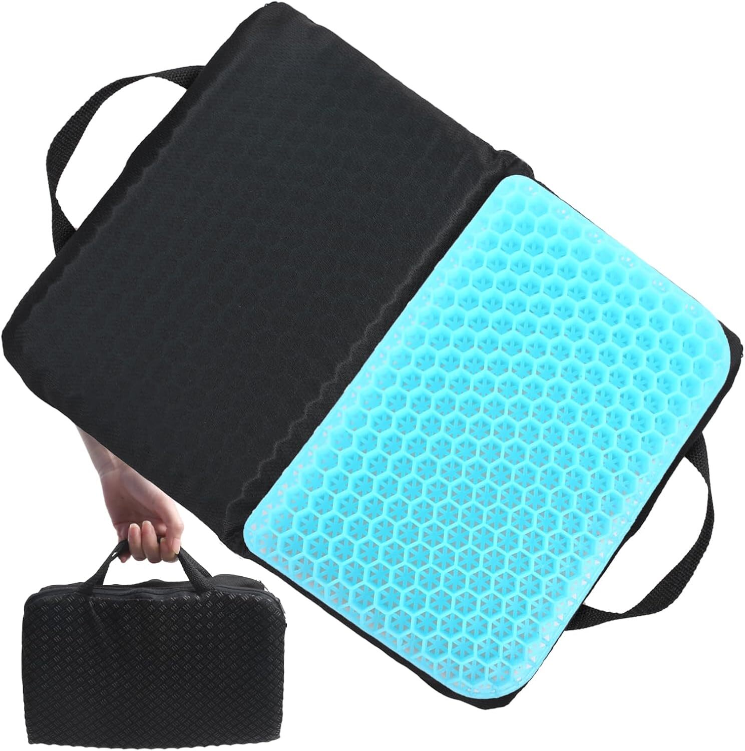 Portable Gel Seat Cushion Foldable Gel Travel Cushions for Long Sitting Press...