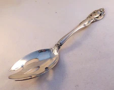 LA SCALA-GORHAM STERLING PIERCED TABLE SERVING SPOON