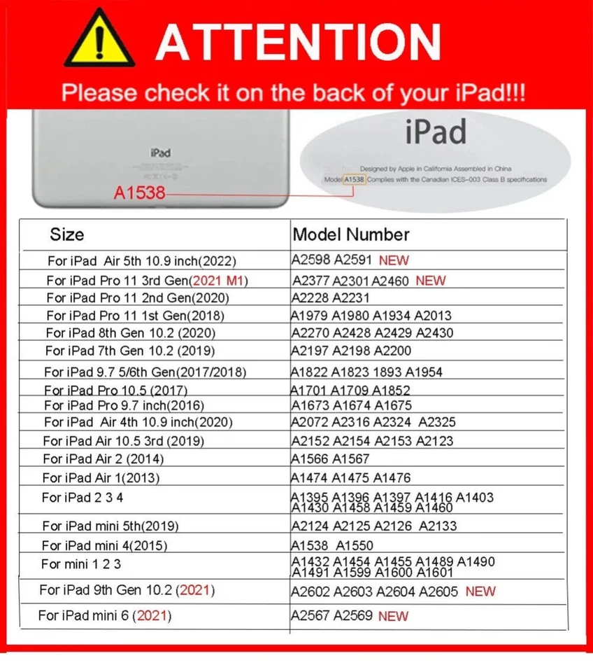 Для Apple iPad 9 8 7 6 5 Mini 4 5 прочный ПК + TPU ударопрочный чехол - Изображение 3 из 4