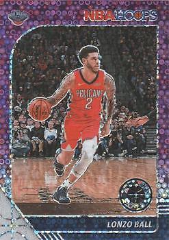2019-20 Hoops Premium Stock #116 Lonzo Ball Prizms Purple Disco NM