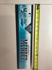 2012 Adalberto Mendez Florida Marlins Game Used Baseball Nameplate