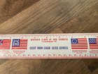 Vintage "Historic Flags Of Our Country" 12" Metal Ruler Advertising Credit Union — photo 3