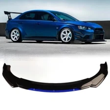 For Mitsubishi Lancer EVO Front Bumper Lip Splitter Spoiler Body Kit Glossy Blue