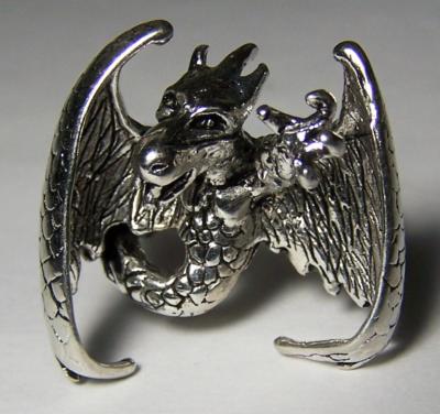 Quality FLYING DRAGON W WINGS RING #14 jewelry unisex MENS womens BIKER Dragons
