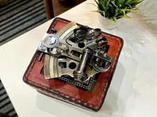 Antique Brass Working Marine Sextant Collectible Vintage Nautical Ship Astrolabe