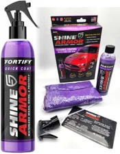 1 Kit-Shine Armor Fortify Quick Coat Ceramic Coating Spray &2 Microfiber Cloths