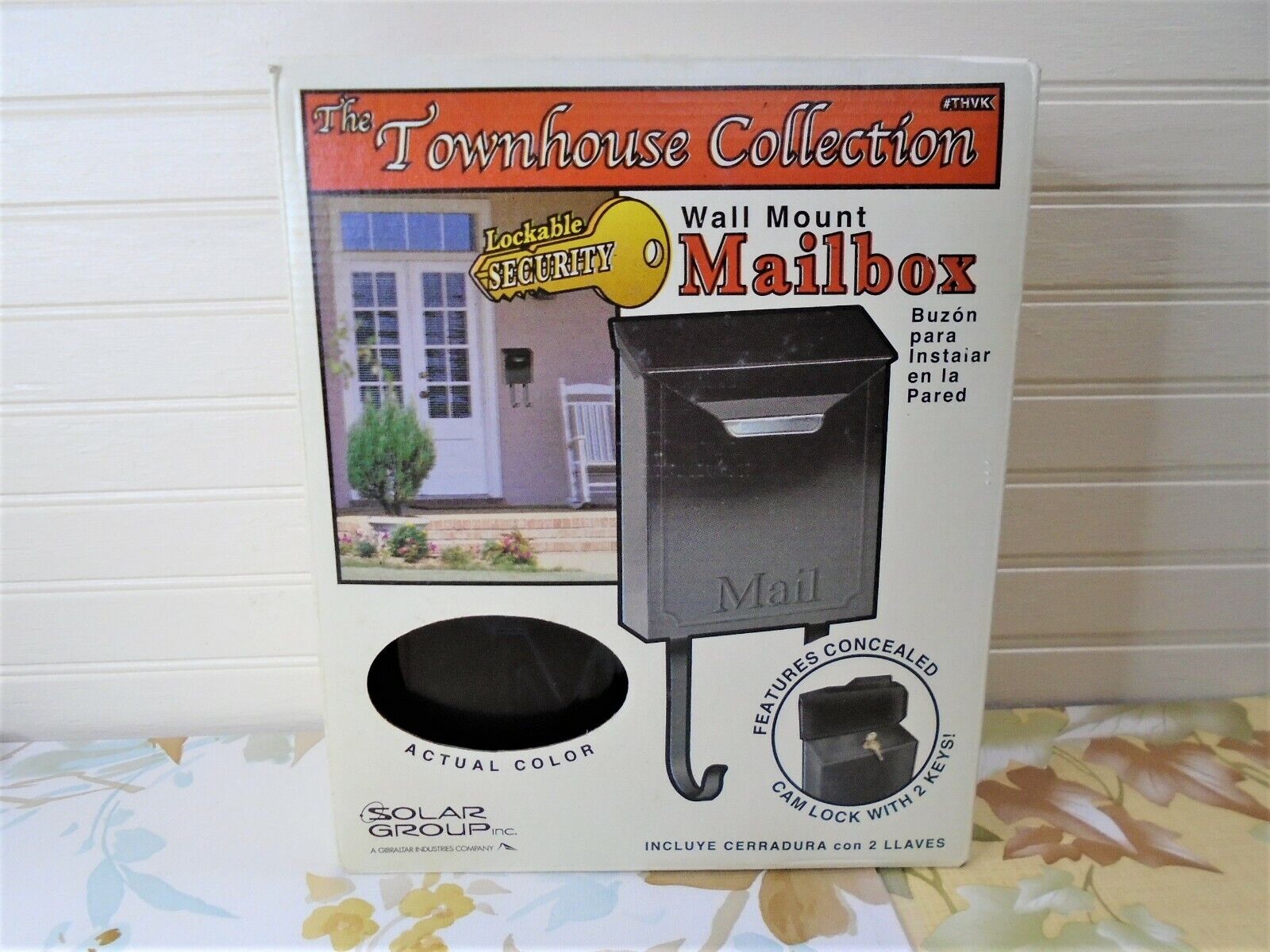 The Townhouse Collection Black Steel Mailbox Wall Mount Magazine