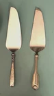 PAIR OF VINTAGE STERLING & SILVER PLATE PIE KNIVES/CAKE SERVERS- LUNT & ONEIDA