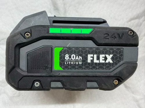 Flex FX0121-1 24V 8.0Ah Lithium-Ion Battery Pack Dual-Sided Fuel Gauge Tested