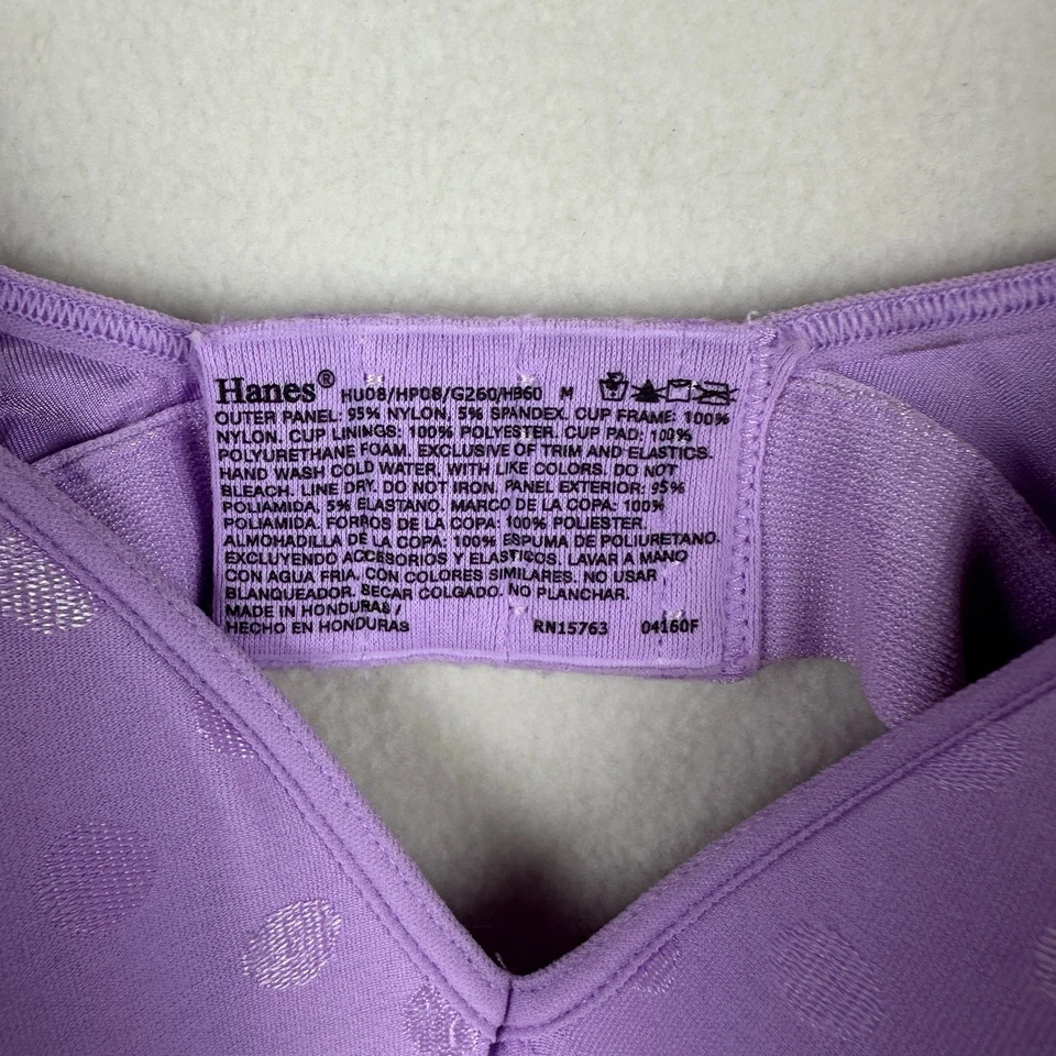 Hanes Perfect Coverage Comfort Flex Fit WireFree Bra DHHU08 Medium Lavender Spa - Image 3 of 4