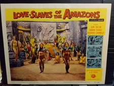 Lobby Card 1957 LOVE SLAVES OF AMAZON hot babes ritual dance enslave men