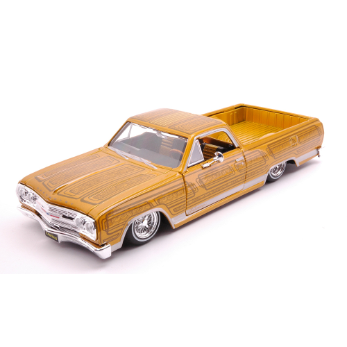 CHEVROLET EL CAMINO LOWRIDER 1965 GOLD 1:25 Maisto Tuning Nuevo Modelo - Imagen 3 de 3