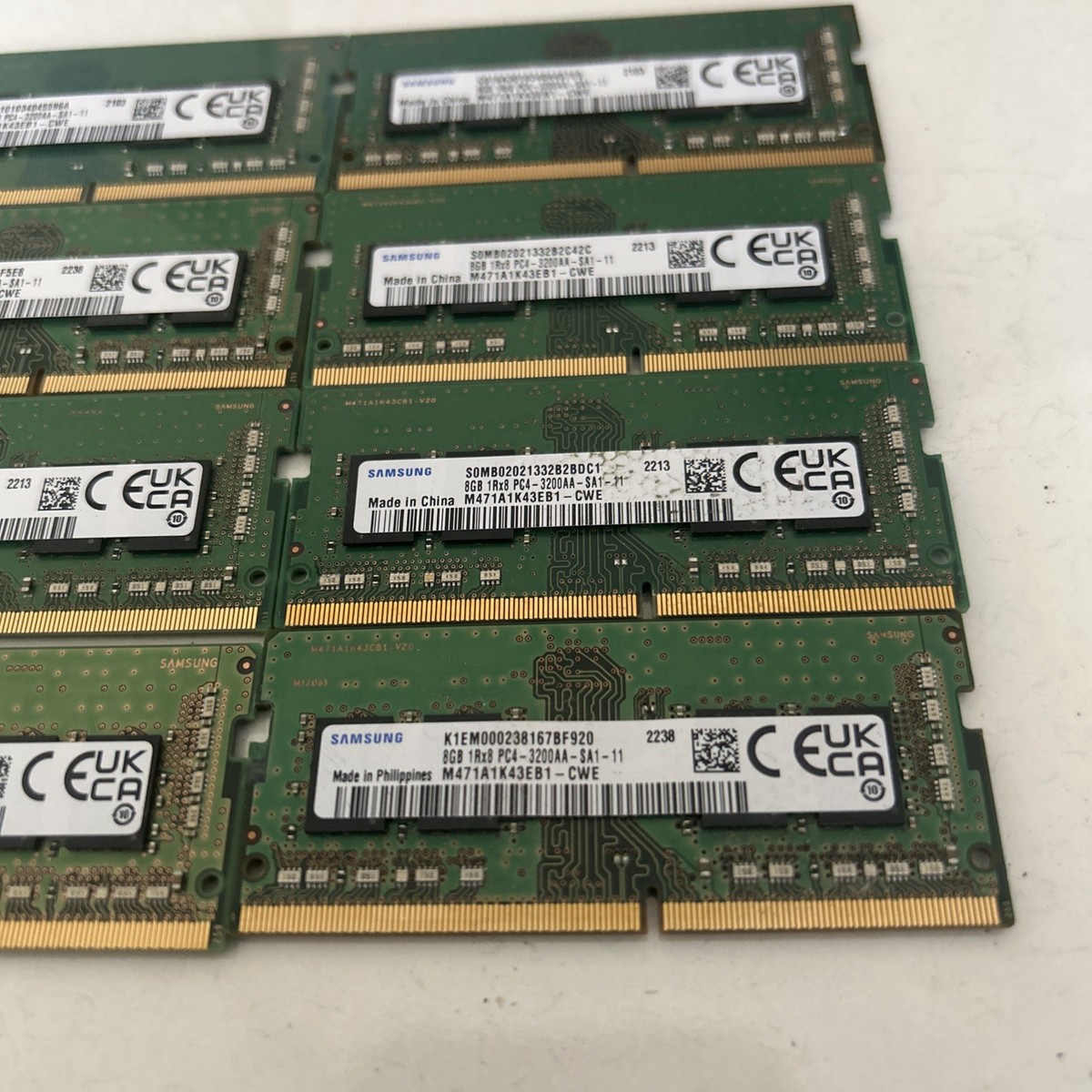 Samsung 8GB 1Rx8 PC4-3200AA-SA1-11 Laptop RAM DDR4 RAM