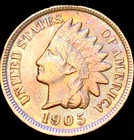 Beautiful 1905 Indian Head Cent in Great Shape EF-AU #2205