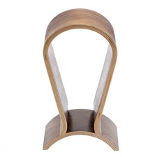 HKXA Desktop Headphone Stand Bracket Walnut Wood Computer Headset Headphone Rack