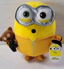 Minions Bob with Teddy Bear Plush Toy 11-inch Illumination Rise Of Gru   