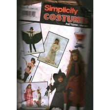 Simplicity 7927 Kids Costume Sewing Pattern Bride Witch Vampire Pirate Size S-L