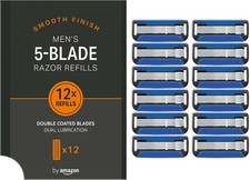 by Amazon 5-Blade Replacement Cartridges For Man Razor Refills Pack of 12 0.83 per razor